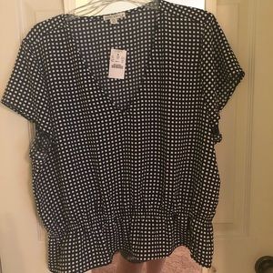 JCrew peplum top. NWT.